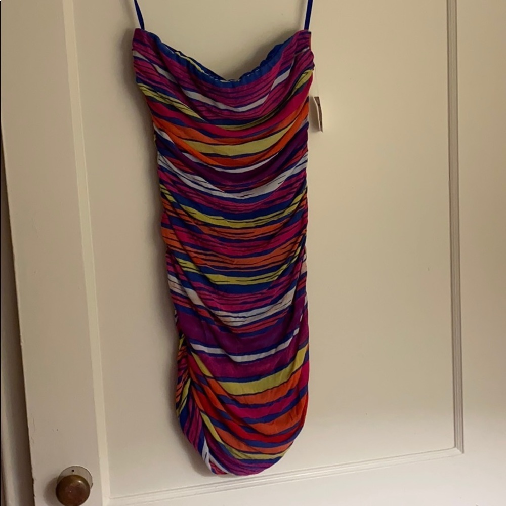 NWT Charlotte Russe multicolored strapless dress